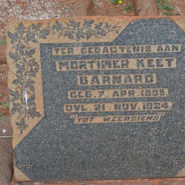 BARNARD Mortimer Keet 1895-1924