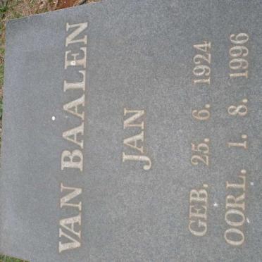 BAALEN Jan, van 1924-1996