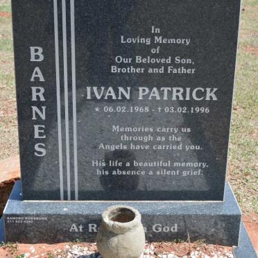 BARNES Ivan Patrick 1968-1996