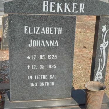 BEKKER Elizabeth Johanna 1925-1995