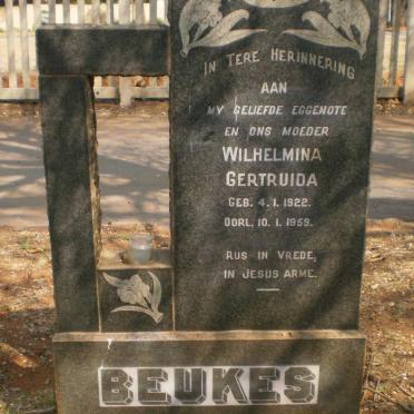 BEUKES Wilhelmina Gertruida 1922-1959