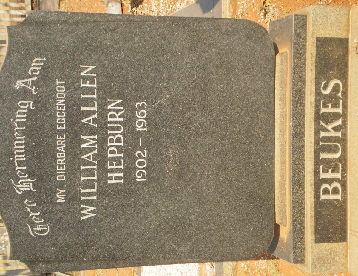 BEUKES William Allen Hepburn 1902-1963