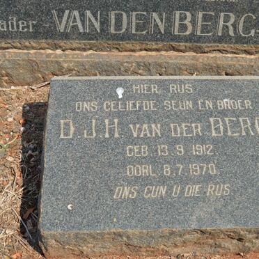 BERG D.J.H., van der 1912-1970