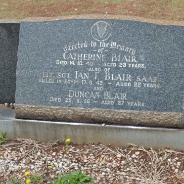 BLAIR Hugh -1969 &amp; Agnes C. -1964 :: BLAIR Catherine -1940 :: BLAIR Ian F. -1943 :: BLAIR Duncan -1956