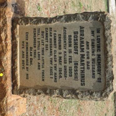 BOSHOFF Abraham Marthinus 1909-1944
