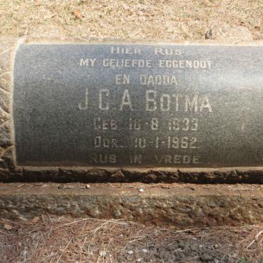 BOTMA J.C.A. 1933-1962