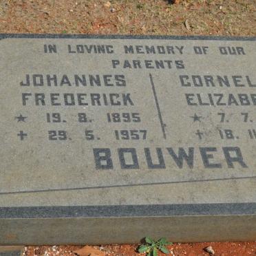 BOUWER Johannes Frederick 1895-1957 &amp; Cornelia Elizabeth 1895-1977