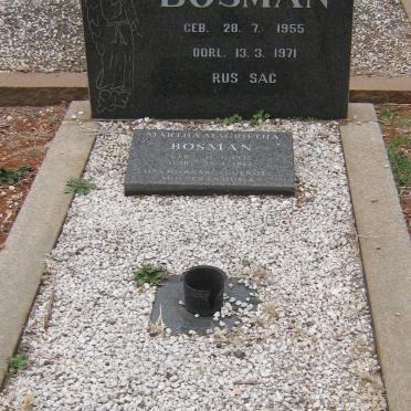 BOSMAN I.J.P. 1928-1998 &amp; Martha Magrietha 1932-1994 :: BOSMAN Susanna E. 1955-1971