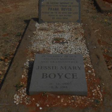 BOYCE Frank -1954 &amp; Jessie Mary 1900-1984