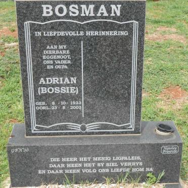 BOSMAN Adrian 1933-2003