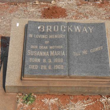 BROCKWAY Susanna Maria 1888-1968