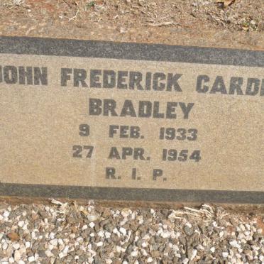 BRADLEY John Frederick Cardew 1933-1954