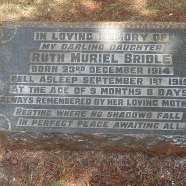 BRIDLE Ruth Muriel 1914-1915