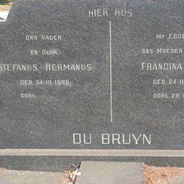 BRUYN Stefanus Hermanus, du 1885- &amp; Francina Lucia 1888-1967