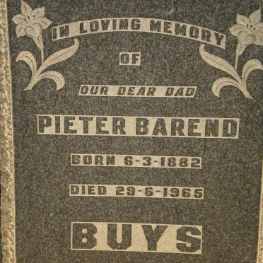 BUYS Pieter Barend 1882-1965