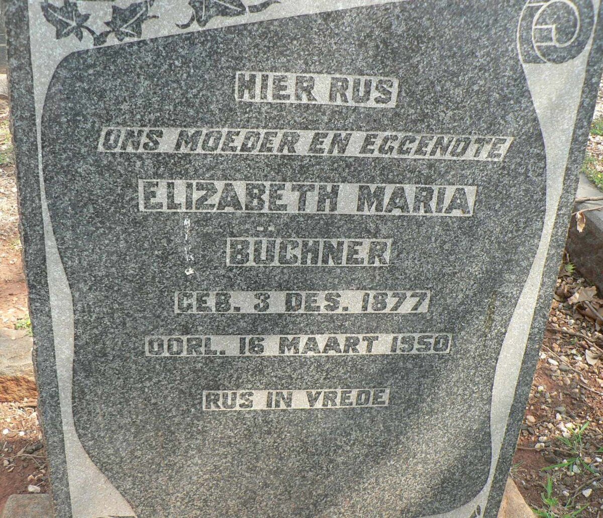 BUCHNER Elizabeth Maria 1877-1950