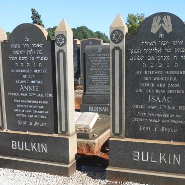 BULKIN Isaac -1962 &amp; Annie -1970