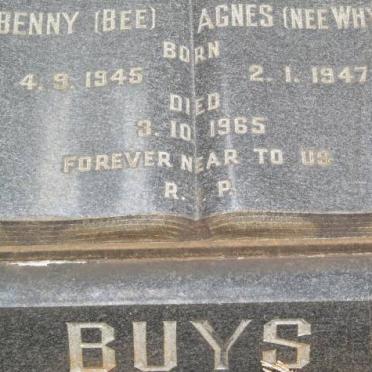 BUYS Benny 1945-1965 &amp; Agnes WHYTE 1947-1965