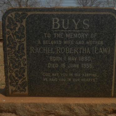 BUYS Rachel Robertha, nee LAW 1880-1955
