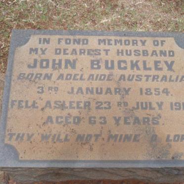 BUCKLEY John 1854-1917