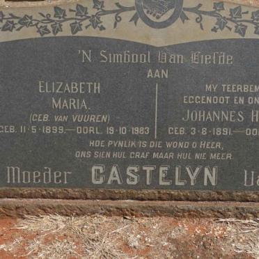 CASTELYN Johannes Hendrik 1891-1961 &amp; Elizabeth Maria VAN VUUREN 1899-1983