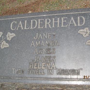 CALDERHEAD Janet :: CALDERHEAD Amanda :: CALDERHEAD Agnes :: CALDERHEAD James :: CALDERHEAD Helena