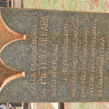 CARRARA Pietro 1874-1906