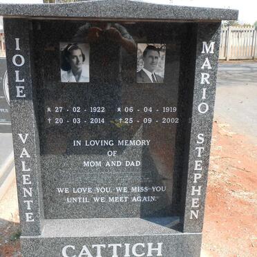 CATTICH Mario Stephen 1919-2002 &amp; Iole Valente 1922-2014