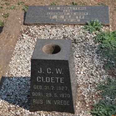 CLOETE F.C. :: CLOETE J.C.W. 1927-1970