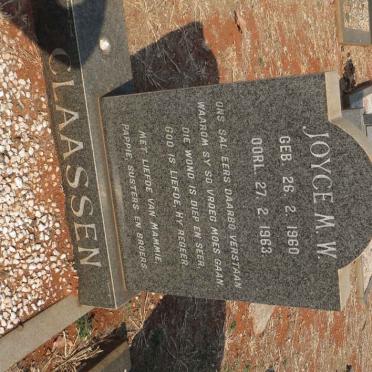 CLAASSEN Joyce M.W. 1960-1963