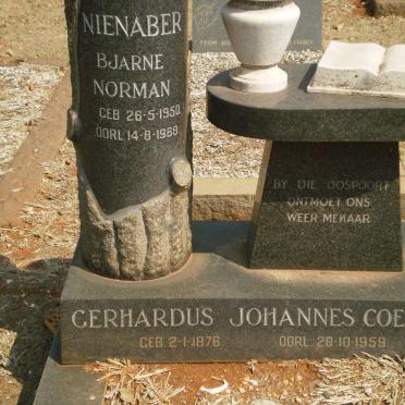 COETZER Gerhardus Johannes 1876-1959 :: NIENABER Bjarne Norman 1950-1968