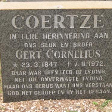 COERTZE Gert Cornelius 1947-1972