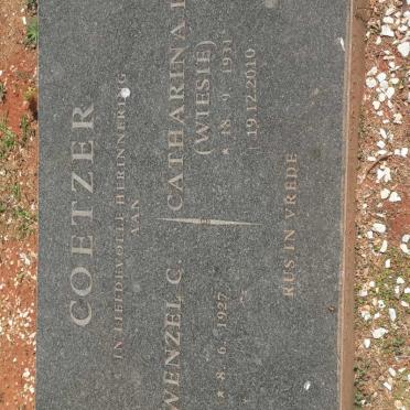 COETZER Wenzel C. 1927- &amp; Catharina L. 1931-2010