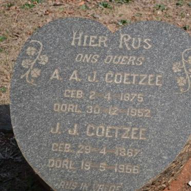 COETZEE J.J. 1867-1956 &amp; A.A.J. 1875-1952
