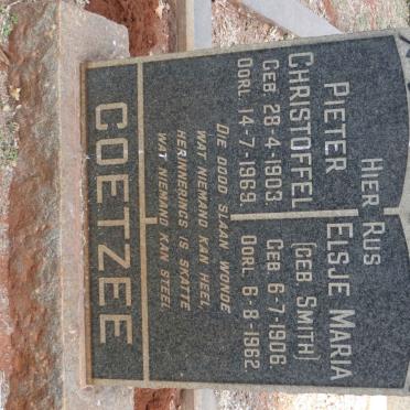 COETZEE Pieter Christoffel 1903-1969 &amp; Elsje Maria SMITH 1906-1962