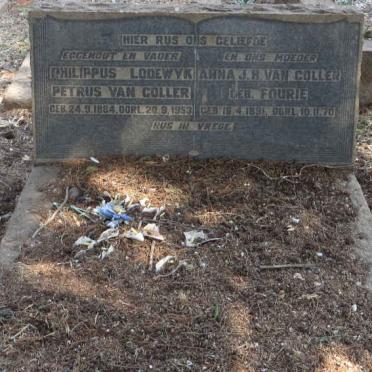 COLLER Philippus Lodewyk Petrus, van 1884-1953 &amp; Anna J.H. FOURIE 1891-1970