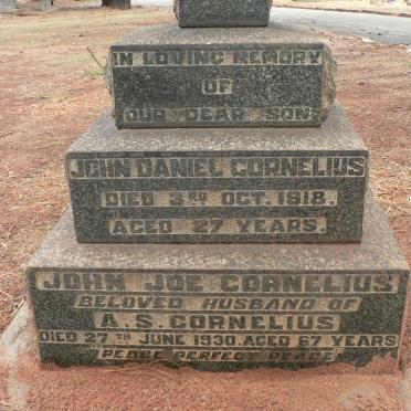 CORNELIUS John Joe -1930 :: CORNELIUS John Daniel -1918