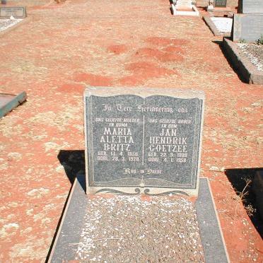 COETZEE Jan Hendrik 1888-1958 :: BRITZ Maria Aletta 1856-1928
