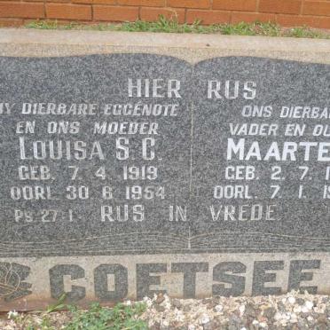 COETSEE Maarten 1919-1994 &amp; Louisa S.C. 1919-1954