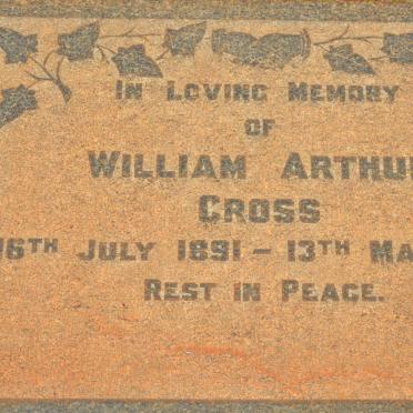 CROSS William Arthur 1891-1947
