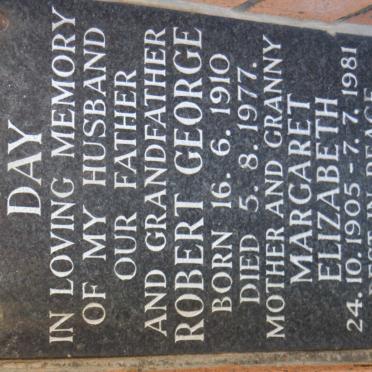 DAY Robert George 1910-1977 &amp; Margaret Elizabeth 1905-1981