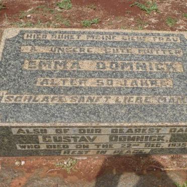 DOMNICK Gustav -1935 &amp; Emma