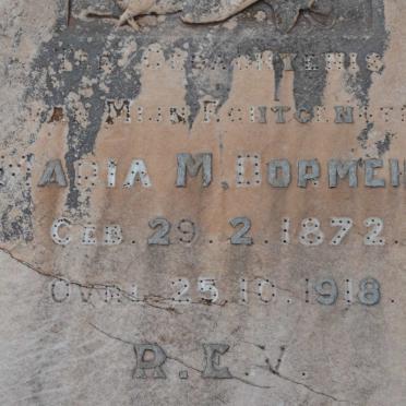 DORMEHL Maria M. 1872-1918