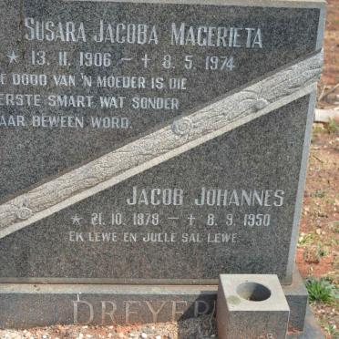 DREYER Jacob Johannes 1878-1950 :: DREYER Susara Jacoba Magerieta 1906-1974