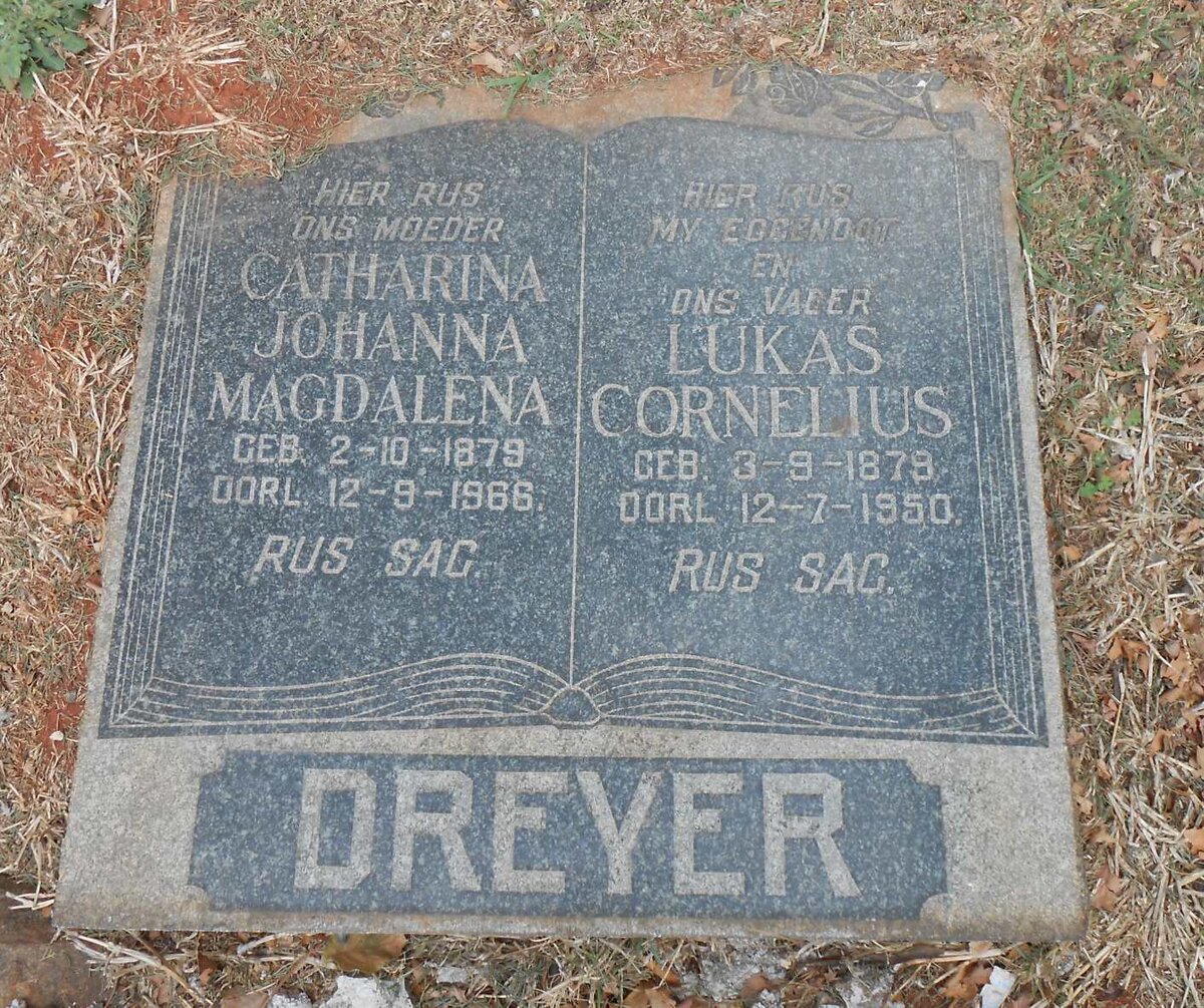 DREYER Lukas Cornelius 1879-1950 &amp; Catharina Johanna Magdalena 1879-1966