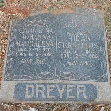 DREYER Lukas Cornelius 1879-1950 &amp; Catharina Johanna Magdalena 1879-1966