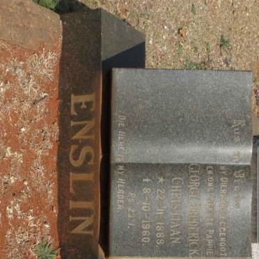 ENSLIN George Frederick Christiaan 1888-1960