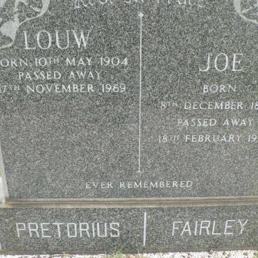 FAIRLEY Joe 1877-1931 :: PRETORIUS Louw 1904-1969