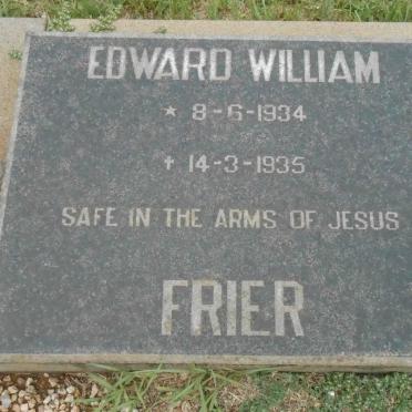 FRIER Edward William 1934-1935