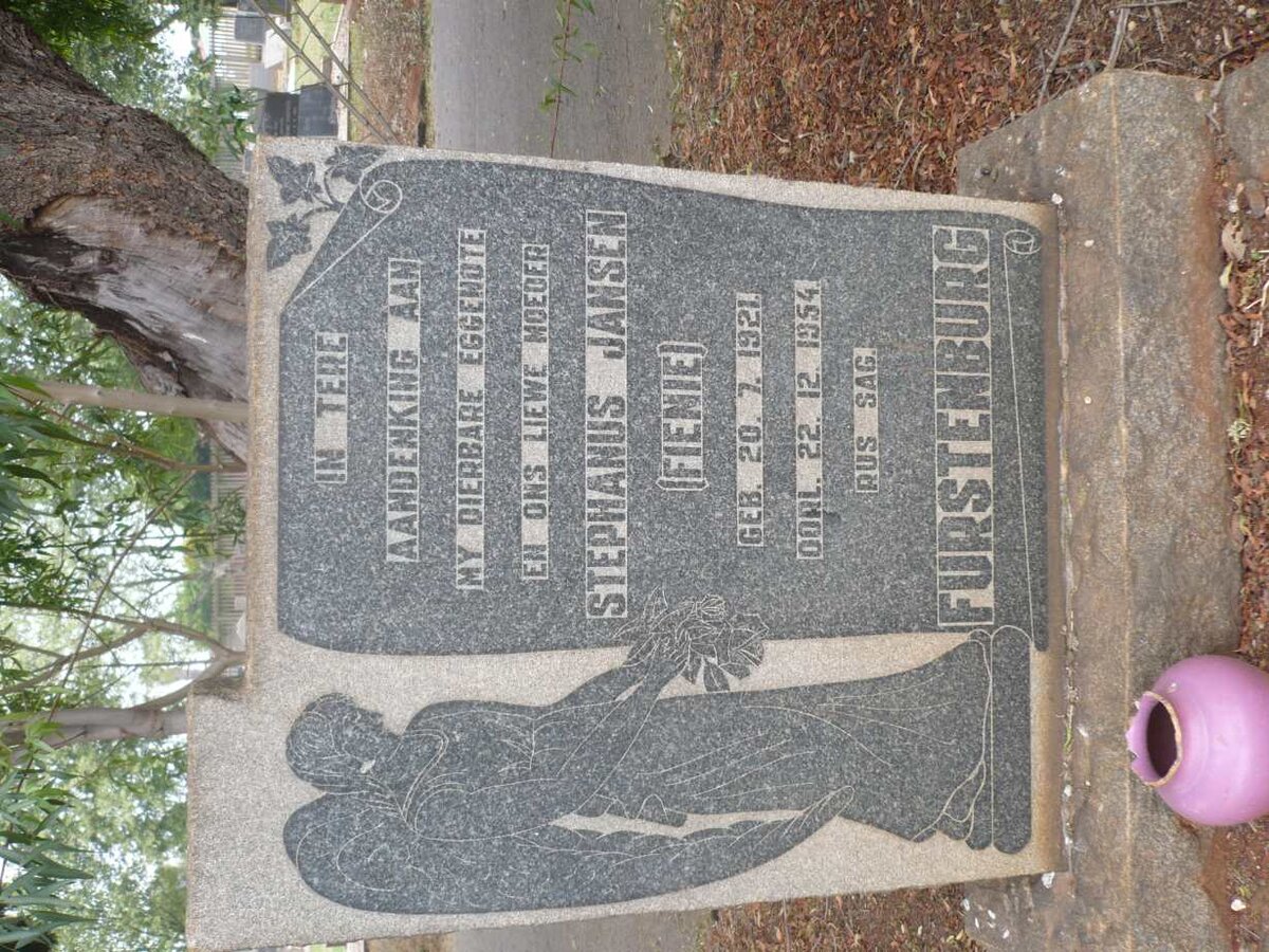 FURSTENBURG Stephanus Jansen 1921-1954